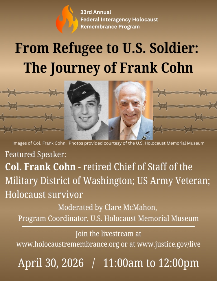 Holocaust Remembrance Program poster - 2026